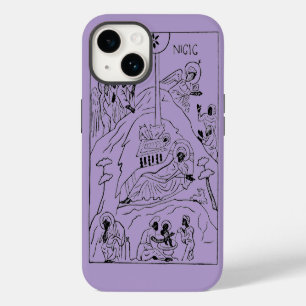 Coque Pour iPhone 14 Scène de Nativité orthodoxe minimale