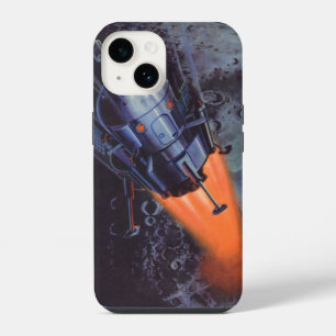 Coque Pour iPhone 14 Science-fiction vintage, fusée lunaire décollant