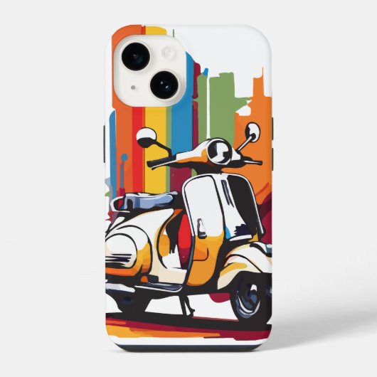 Coque Pour iPhone 14 Scooter (Verso)