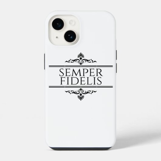 Coque Pour iPhone 14 Semper Fidelis (Verso)