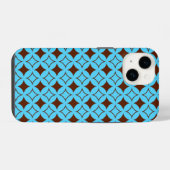 Coque Pour iPhone 14 Shippo bleu et marron (Verso Horizontal)
