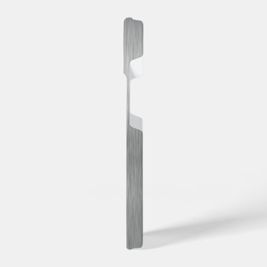 Coque Pour iPhone 14 Silver Glitter Glam Bling Personalized (Côté gauche)