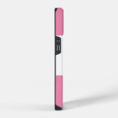 Coque Pour iPhone 14 Simple Chic Classic Pink Bow Nom Monogramme (Côté droit)
