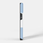 Coque Pour iPhone 14 Simple Chic Classique Arc Bleu Monogramme Nom (Côté droit)