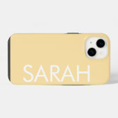 Coque Pour iPhone 14 Simple Élégant Moderne Classique Nom Crème COULEUR (Verso Horizontal)