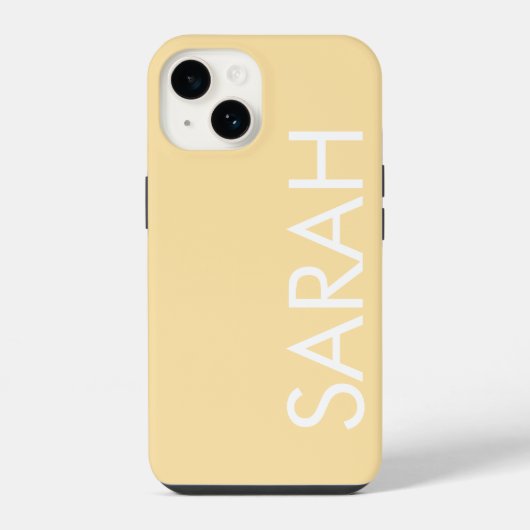 Coque Pour iPhone 14 Simple Élégant Moderne Classique Nom Crème COULEUR (Verso)