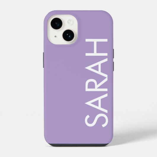 Coque Pour iPhone 14 Simple Élégant Moderne Classique Nom Lavande  (Verso)