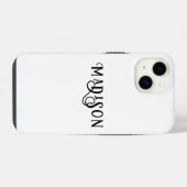 Coque Pour iPhone 14 Simple Moderne Écriture Calligraphique Personnalis (Verso Horizontal)