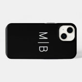 Coque Pour iPhone 14 Simple Moderne Monogramme Initiales Personnalisé (Verso Horizontal)
