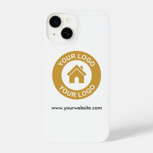 Coque Pour iPhone 14 Site Web de logo d'entreprise personnalisé simple (Verso)