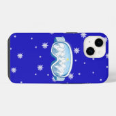 Coque Pour iPhone 14 Ski Goggers Snowflake Dance (Verso Horizontal)