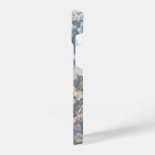 Coque Pour iPhone 14 Slate Blue Floral Personalized  (Côté gauche)