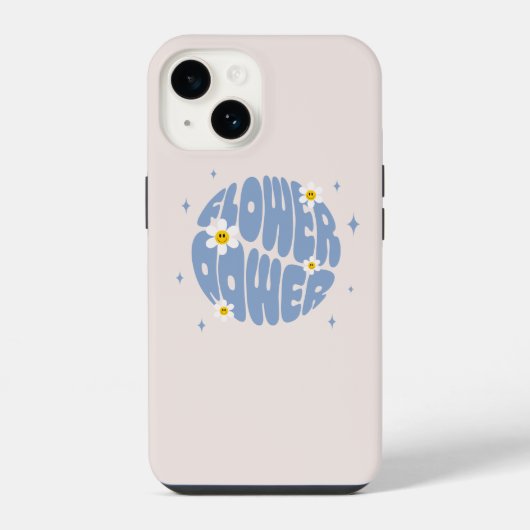 Coque Pour iPhone 14 Slogan d'alimentation des fleurs (Verso)