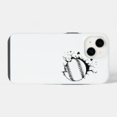 Coque Pour iPhone 14 Smash de baseball (Verso Horizontal)