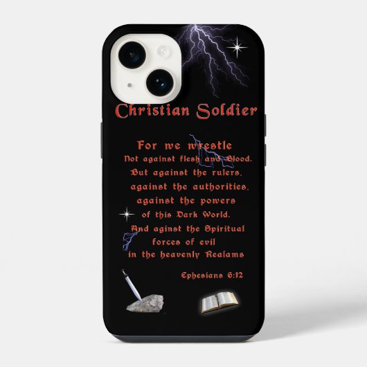 Coque Pour iPhone 14 Soldats Chrétiens (Verso)