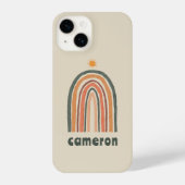 Coque Pour iPhone 14 Soleil sur un arc-en-ciel (Verso)