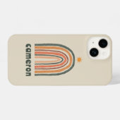 Coque Pour iPhone 14 Soleil sur un arc-en-ciel (Verso Horizontal)