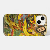 COQUE POUR iPhone 14 SORCIER ÉVOQUANT UN DRAGON (Verso Horizontal)