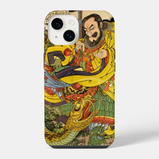 COQUE POUR iPhone 14 SORCIER ÉVOQUANT UN DRAGON (Verso)
