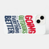 Coque Pour iPhone 14 Sortez À L'Extérieur, Ça Rend Tout Mieux (Verso Horizontal)