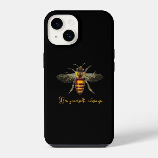 Coque Pour iPhone 14 Soyez vous-même abeille (Verso)