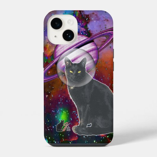 Coque Pour iPhone 14 Space-Cat Cosmo Coque-Mate coque iphone (Verso)