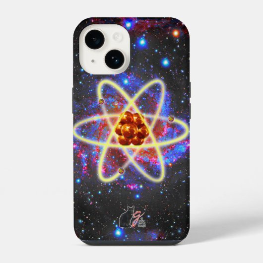 Coque Pour iPhone 14 Spacey Atomic (Verso)