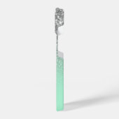 Coque Pour iPhone 14 Sparkly Faux Parties scintillant d'argent et Ombre (Côté gauche)