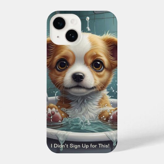 Coque Pour iPhone 14 Splish Splash Cute Funny Posters avec citations (Verso)