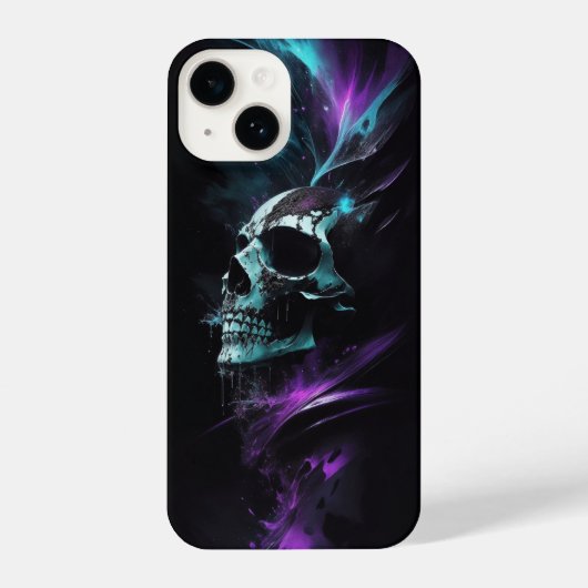 Coque Pour iPhone 14 Squelette crâne punk design (Verso)