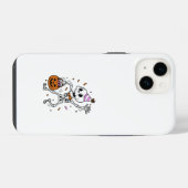 Coque Pour iPhone 14 Squelette de confettis pour Halloween (Verso Horizontal)