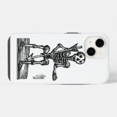 Coque Pour iPhone 14 Squelette de la mort (Verso Horizontal)
