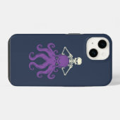 Coque Pour iPhone 14 Squelette de Pieuvre (Verso Horizontal)