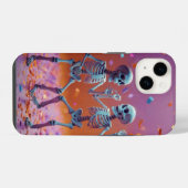 Coque Pour iPhone 14 Squelettes dansants (Verso Horizontal)