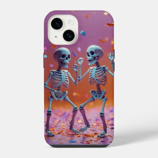 Coque Pour iPhone 14 Squelettes dansants (Verso)