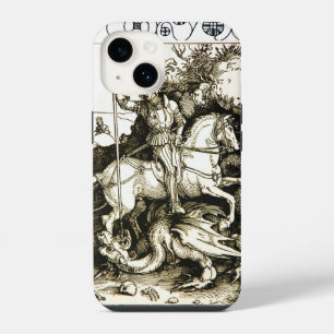 Coque Pour iPhone 14 ST. GEORGE ET DRAGON, Noir Blanc