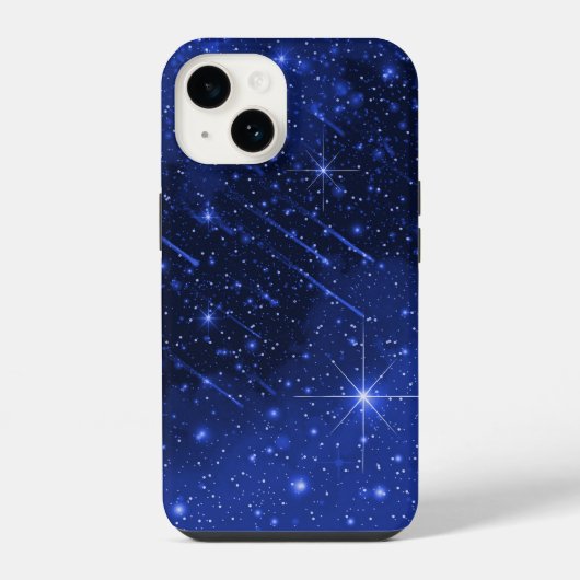 Coque Pour iPhone 14 Star Galaxy On Blue (Verso)