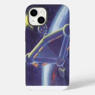 Coque Pour iPhone 14 Station spatial en orbite de science-fiction vinta