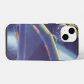 Coque Pour iPhone 14 Station spatial en orbite de science-fiction vinta (Verso Horizontal)