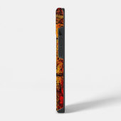 Coque Pour iPhone 14 Structure Abstrait Afrique rouge (Côté gauche)