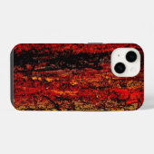 Coque Pour iPhone 14 Structure Rouge Abstrait Africain (Verso Horizontal)