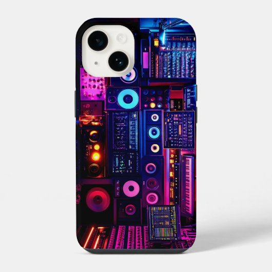 Coque Pour iPhone 14 Studio de musique (Verso)