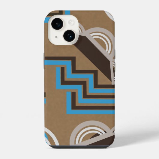 Coque Pour iPhone 14 style Art Déco conception abstraite (Verso)
