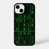 Coque Pour iPhone 14 Sudoku Design - Minez-vous (Verso)