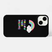 Coque Pour iPhone 14 Suivez vos rêves Cute Rainbow Cloud (Verso Horizontal)