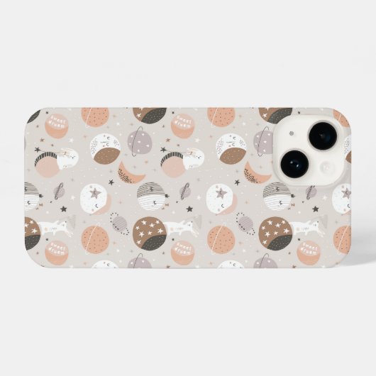 Coque Pour iPhone 14 Sweat Dream Bunnies Dans Motif spatial (Verso Horizontal)
