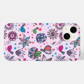 Coque Pour iPhone 14 Sweet Birdsong Floral rose coque iphone (Verso (horizontal))