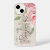 Coque Pour iPhone 14 Sweet classy stylish Grunge botanical Bonjour (Verso)