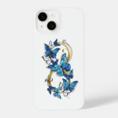 Coque Pour iPhone 14 Symbol Infinity of Blue Morpho Butterflies (Verso)