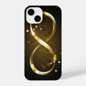 Coque Pour iPhone 14 Symbole d'infini doré (Verso)